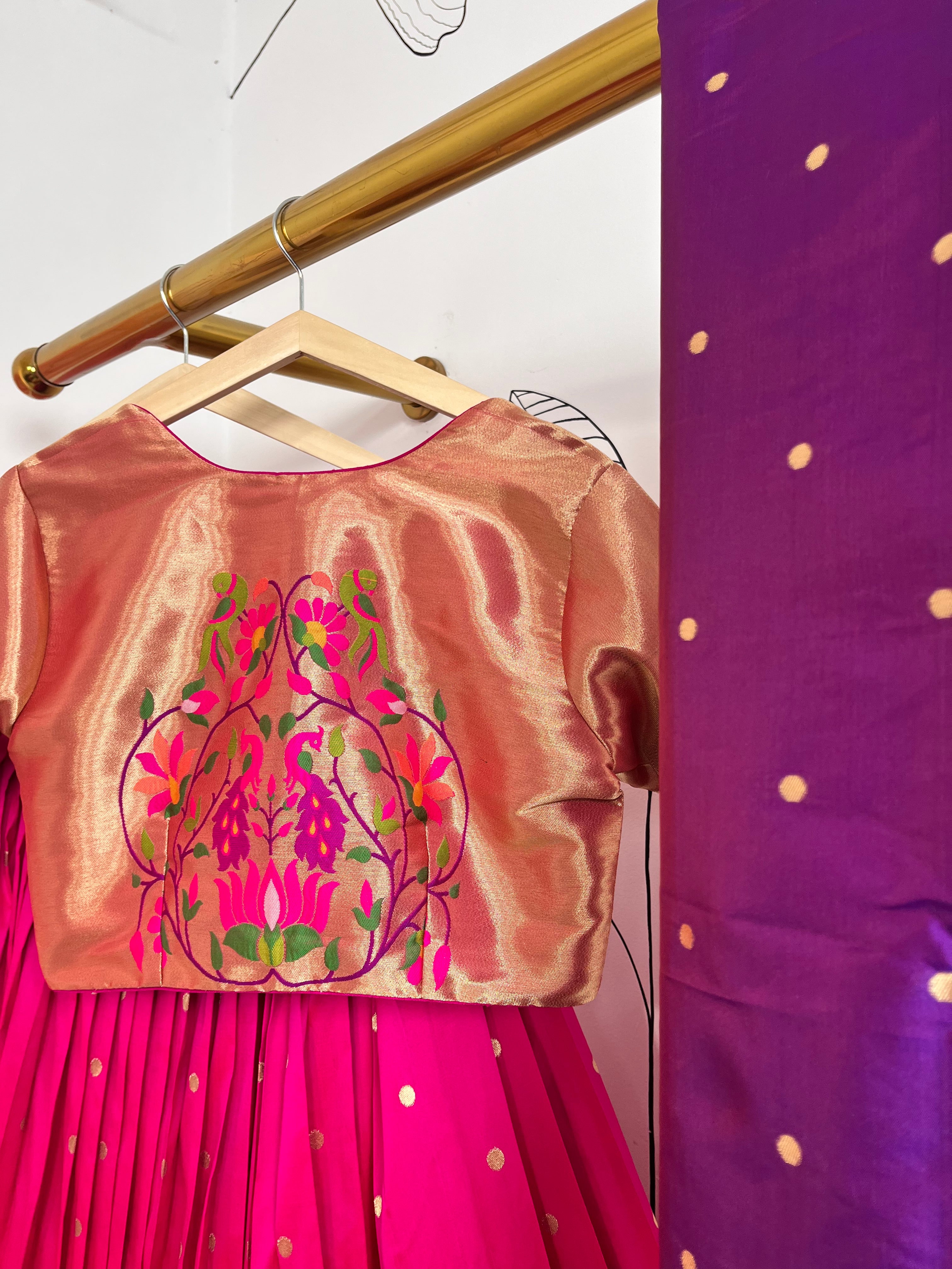 Pink Paithani Lehenga