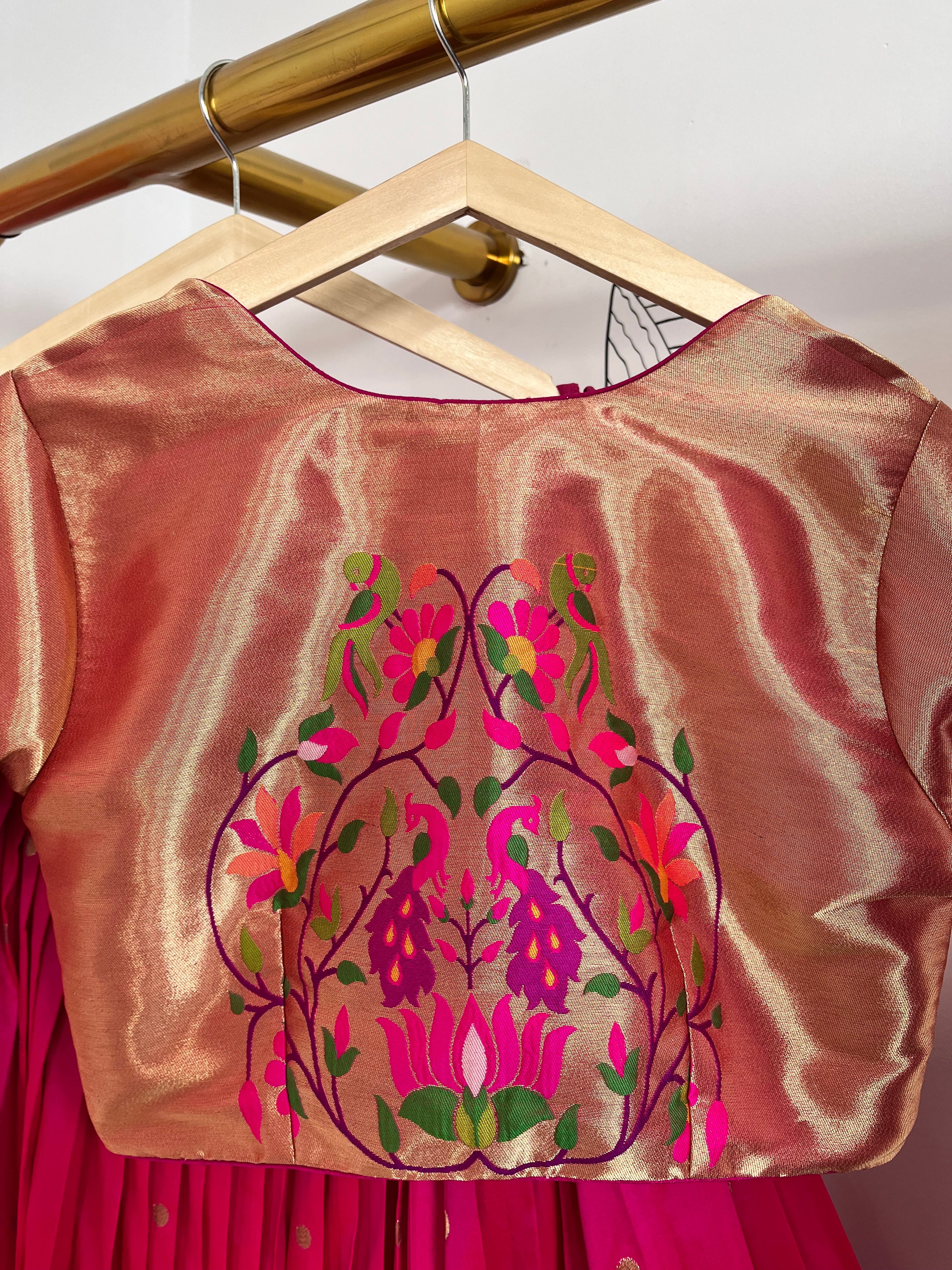Pink Paithani Lehenga